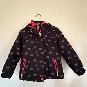 Cat & Jack 2-in-1 Black Jacket with Rainbow Accents